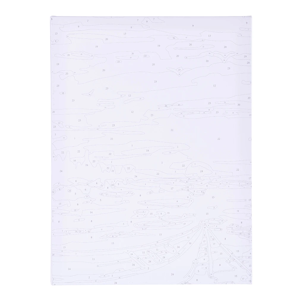 12x16inch Painting by Number Set Canvas DIY Color Landscape Oil Painting Acrylic Paints Kits Art Decor Painting With Frame