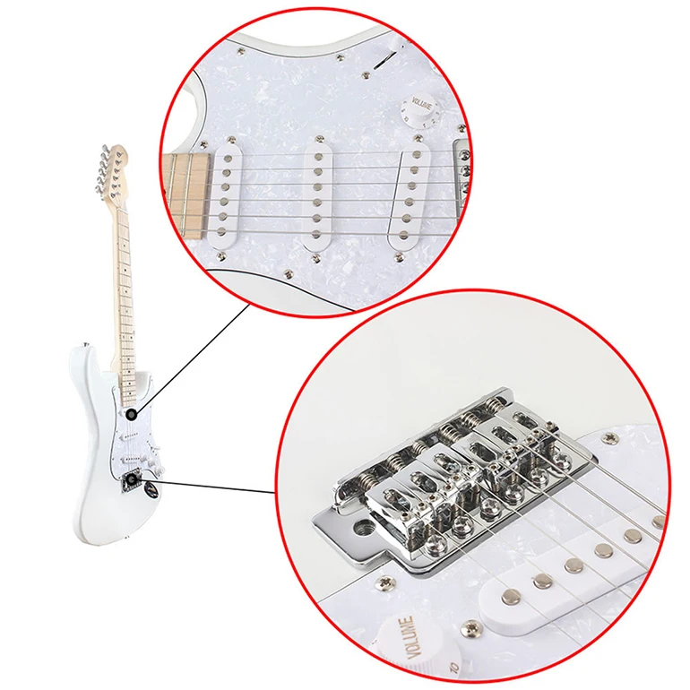 Paisen classical acoustic electric white basswood electric guitar custom with OEM/ODM electric guitar