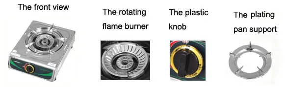 High quality single burner stainless steel gas methane stove kitchen biogas burner stove