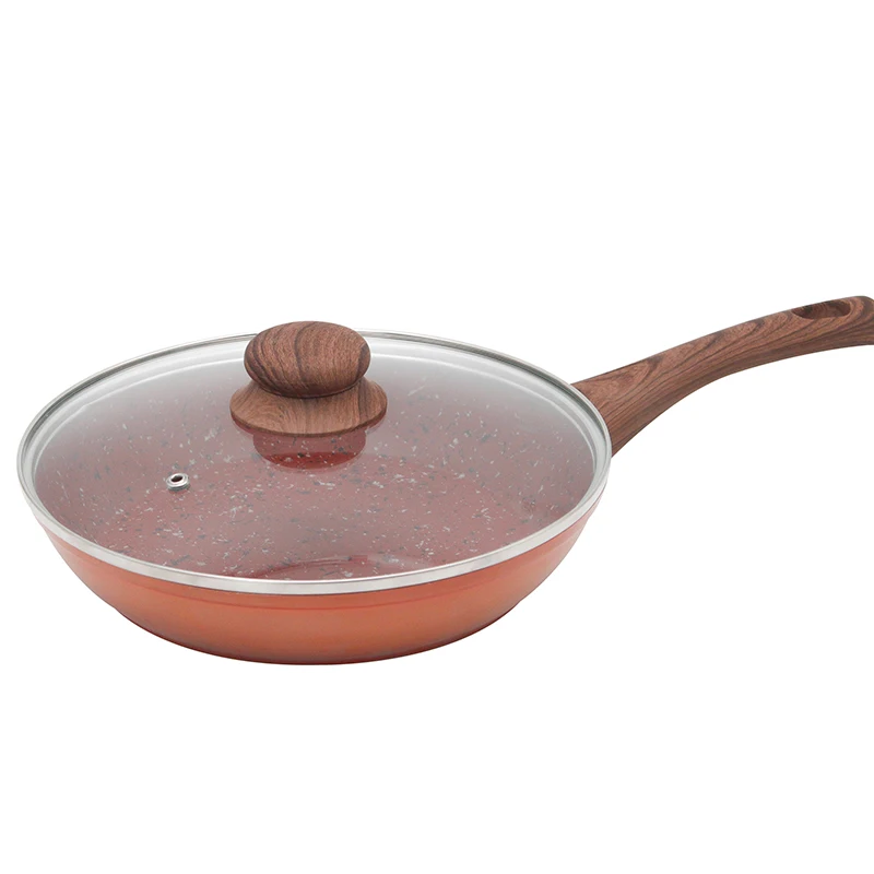 Многофункциональная плоская антипригарная сковорода, 28 см, 3 в 1, с четырьмя отверстиями, без клея, маленькая антипригарная розовая сковорода с стеклянной крышкой