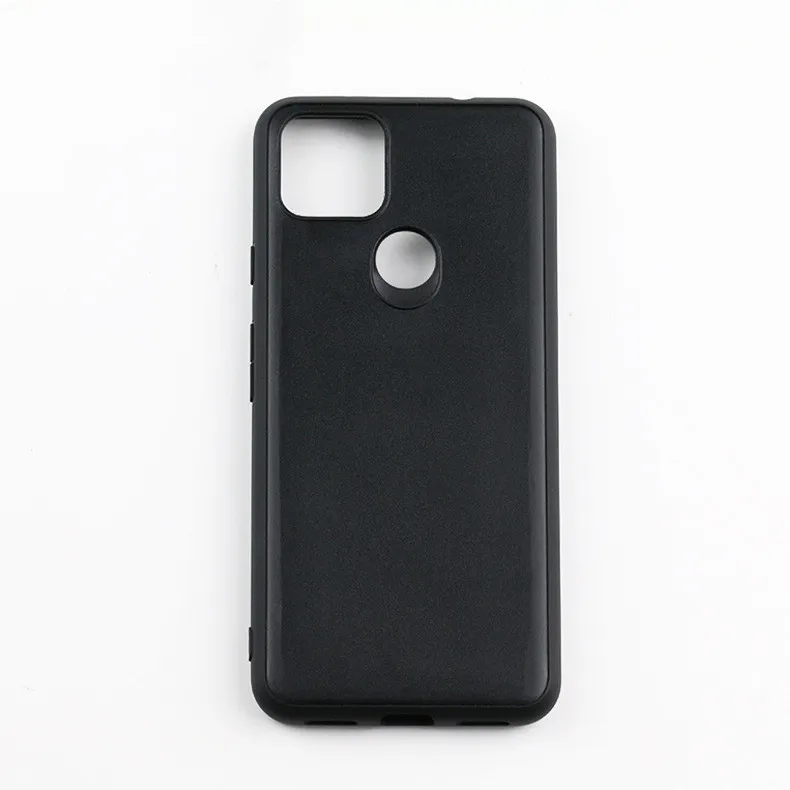 Simple Fashion Pure Black Anti-Shock TPU+PC Grooved frosted phone case For Google Pixel 5A
