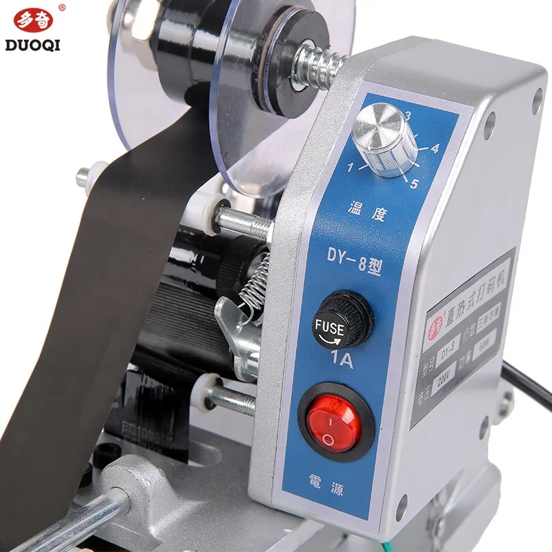 
DUOQI DY-8 hand impulse direct heat form ribbon coding machine manual pouch production date printing machine 