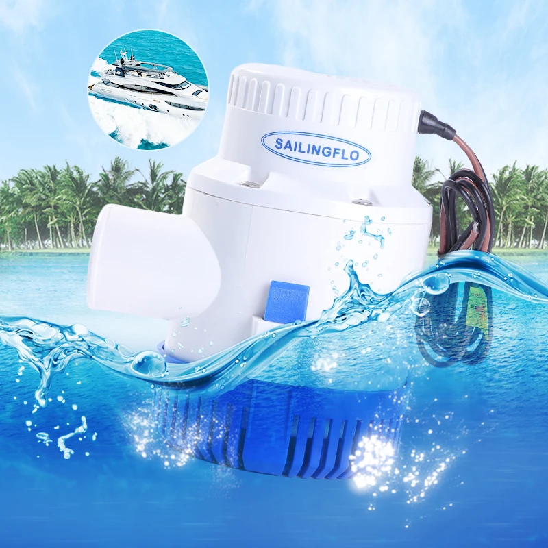 Погружной морской откачивающий насос с высоким расходом 12/24 В 4000 Гал/ч для лодок