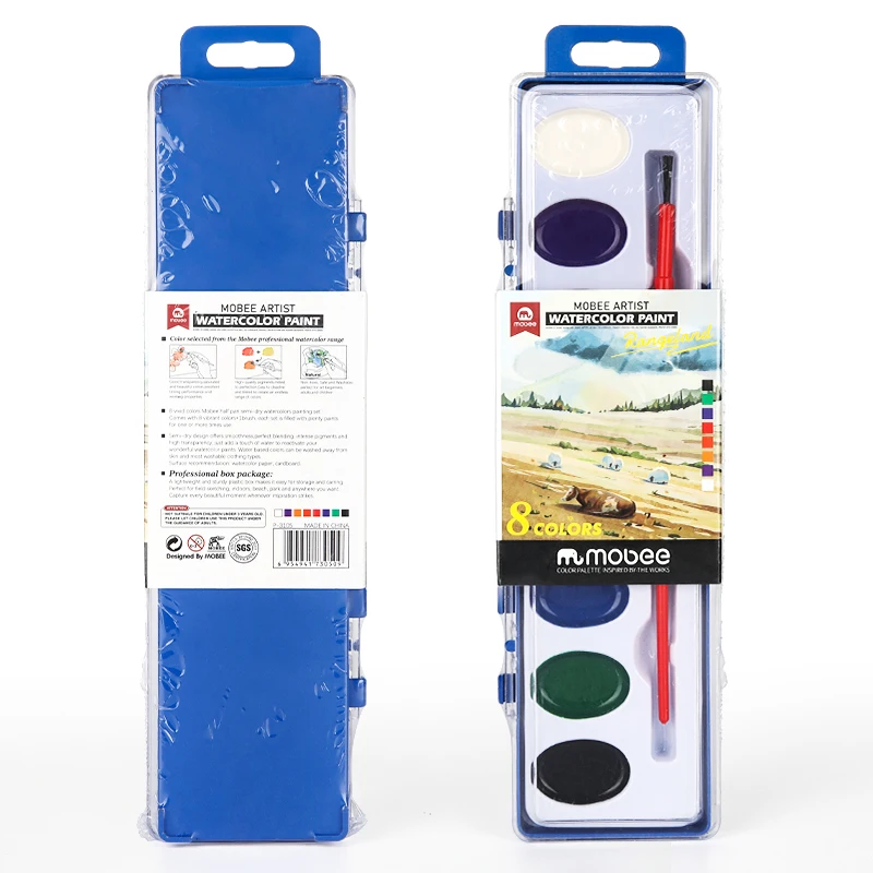 Gxin P-3105 8 colors Factory wholesale non toxic water color paints durable washable color paints for beginner painters
