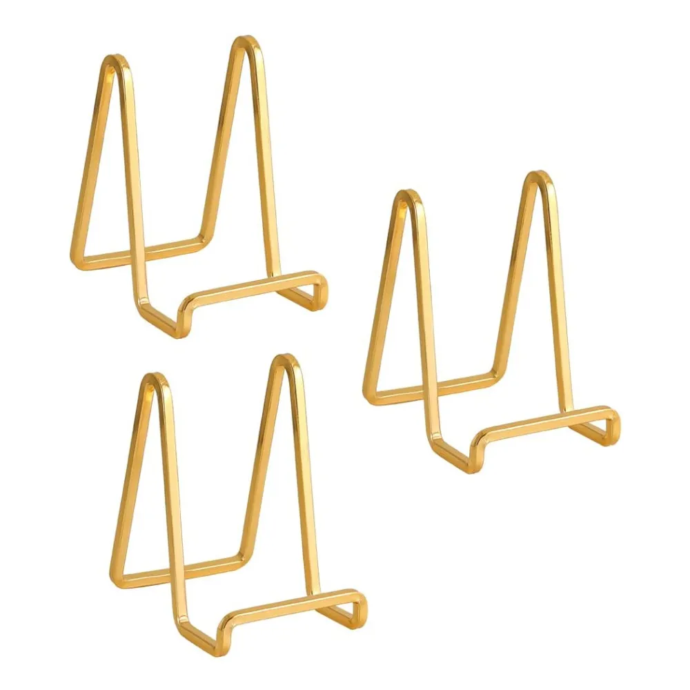 Metal Plate Holder Tabletop Picture Stand Kitchen Accessories Gold Iron Oniya 4.5 Inch Custom Packing Storage Holders & Racks