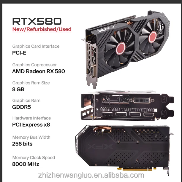 RTX 2060 Super 8GB GDDR6 Graphics Cards RX 580 8GB Gaming Card RTX 2070 2080 ti GPU Card RTX 2060 Super