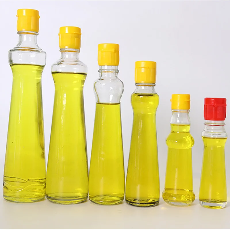 100ml180ml220ml250ml350ml410mlSmall Mouth Screw Cap Sealing Edible Sesame Oil Glass Bottle For Kitchen