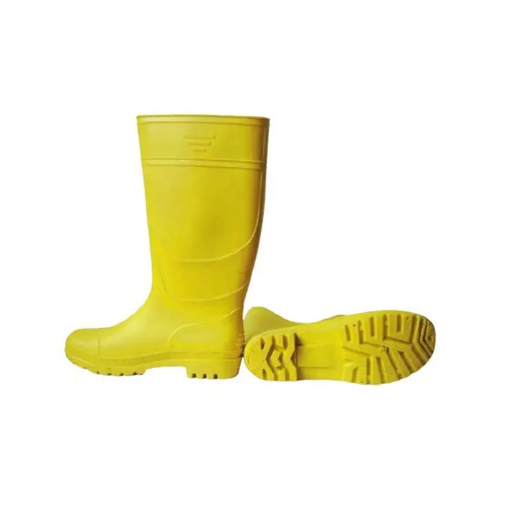 Waterproof antislip farm rain boots white golf rain boots beige raining boots for woman