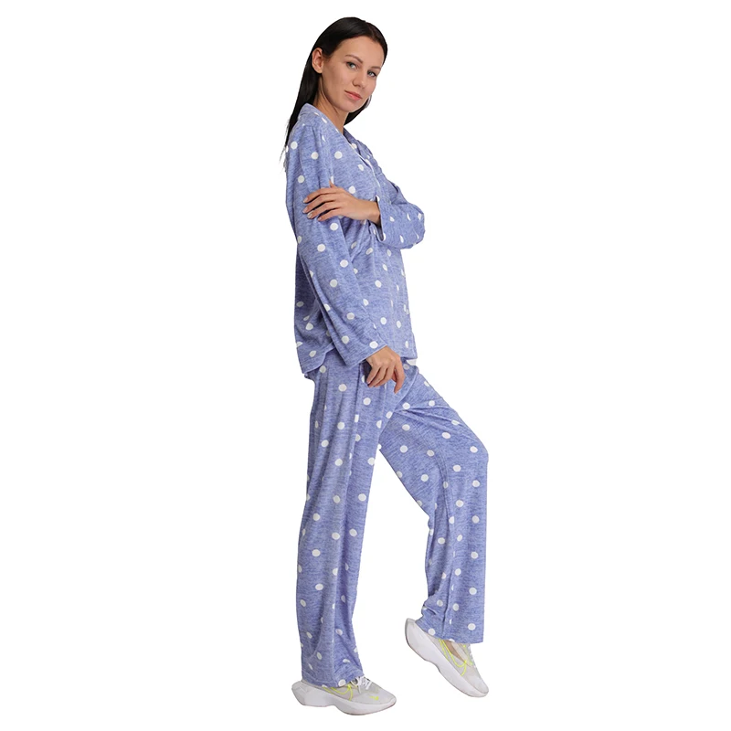 Горячая Распродажа, Женский Теплый и плотный пижамный комплект, удобная Пижама, зимняя женская пижама с длинным рукавом