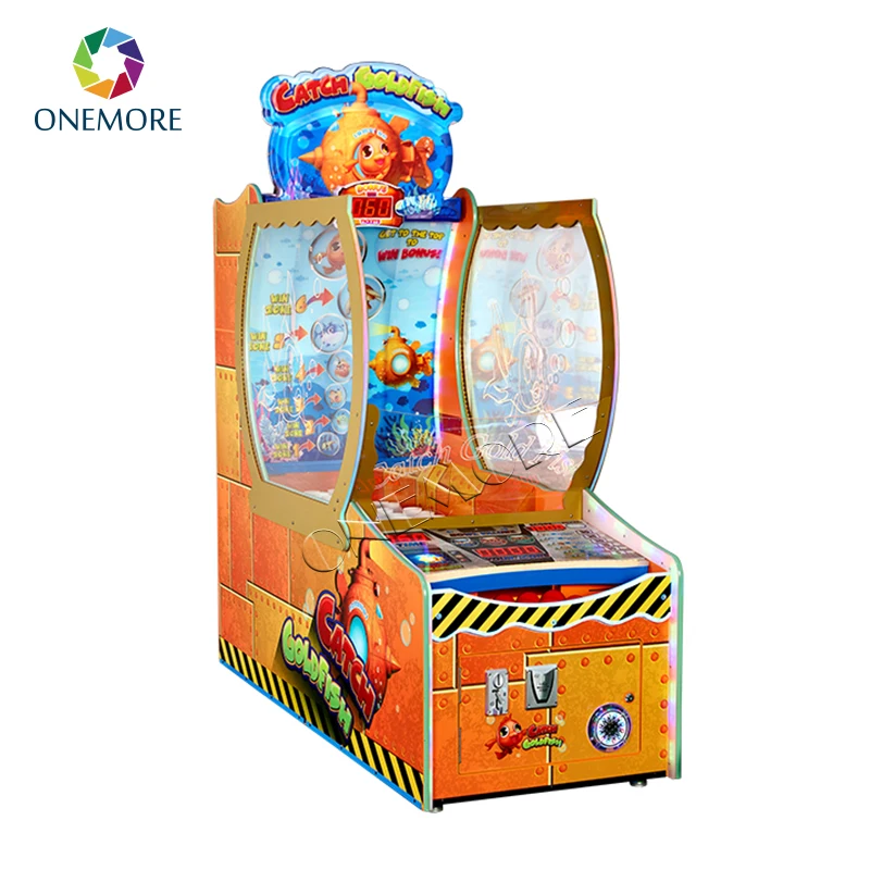 Attractive Kids Redemption Game Machine With Led Light Hunting The Ball Amusement Coin Catch Golden Fish Game Machine