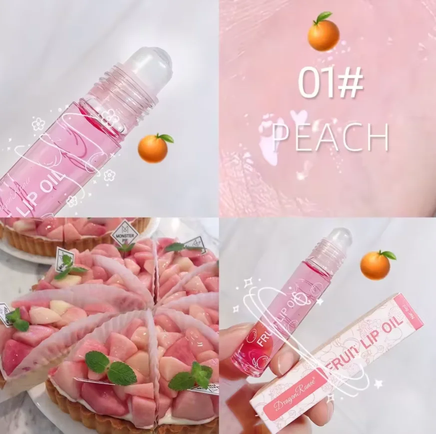 Fresh Fruit Roll-on Lip Balm Lip Makeup Color r Makeup Primer Moisturizing Clear Transparent Oil Long Lasting Hydrating