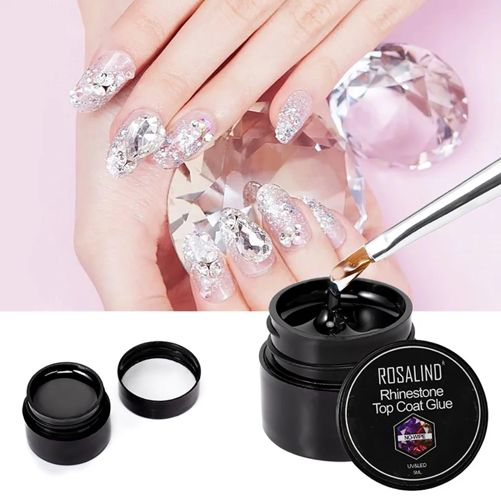 
Nail Paint Gel Polish Gellak 5ml No Wipe Nail Gel Rhinestone Top Coat Strong Adhesive Glue For Rhine rt Manicure Nail Gel 