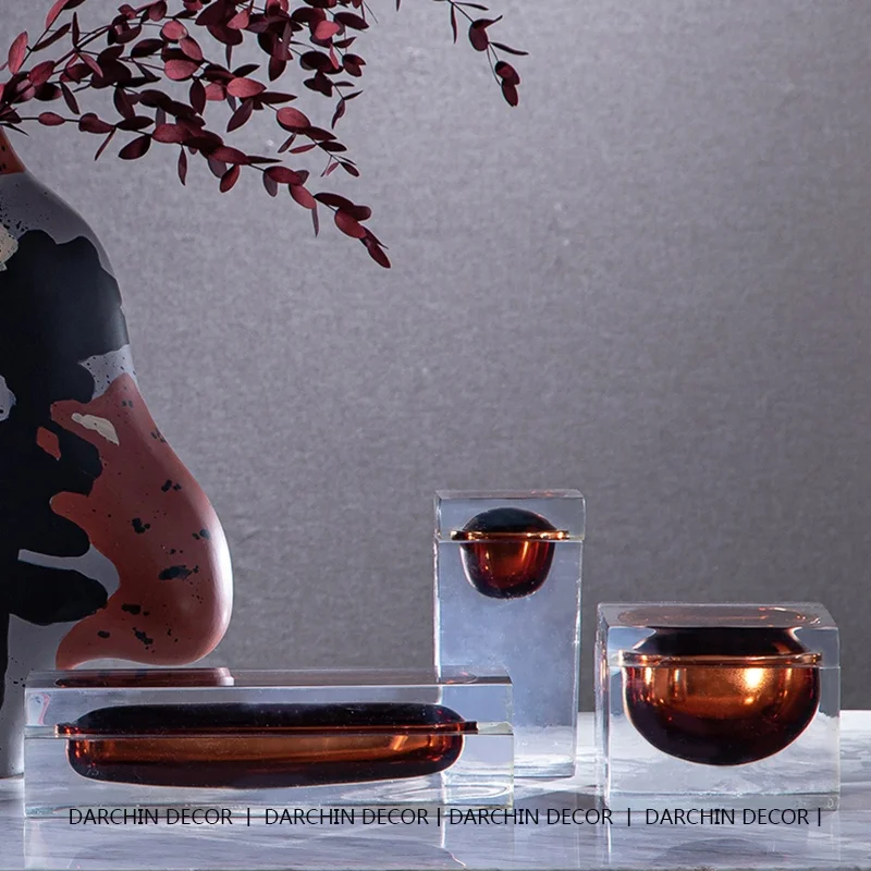 Other home decor red ornament luxury room table wedding centerpiece interior house accessories living room Ramadan storage box