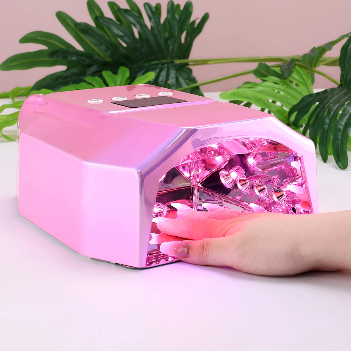 96W Portable Rechargeable Wireless Uv Led Nail Gel Curing Lamp Professional Acrylic Gel Drying Machine Manicure Tool Dryer Light