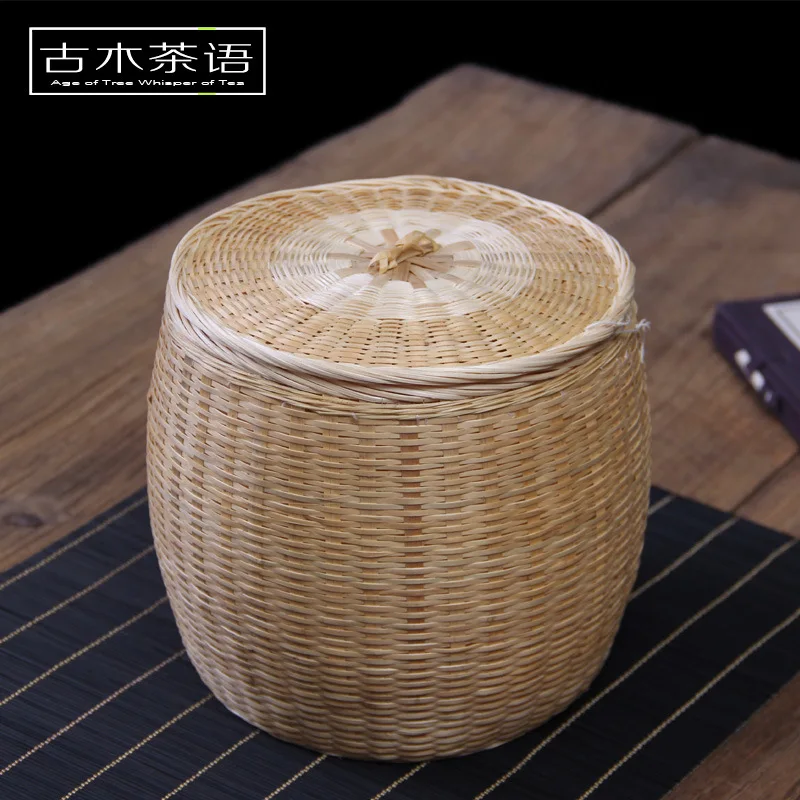 Bamboo trash can wholesale Household Trash Bin Bamboo woven storage bucket