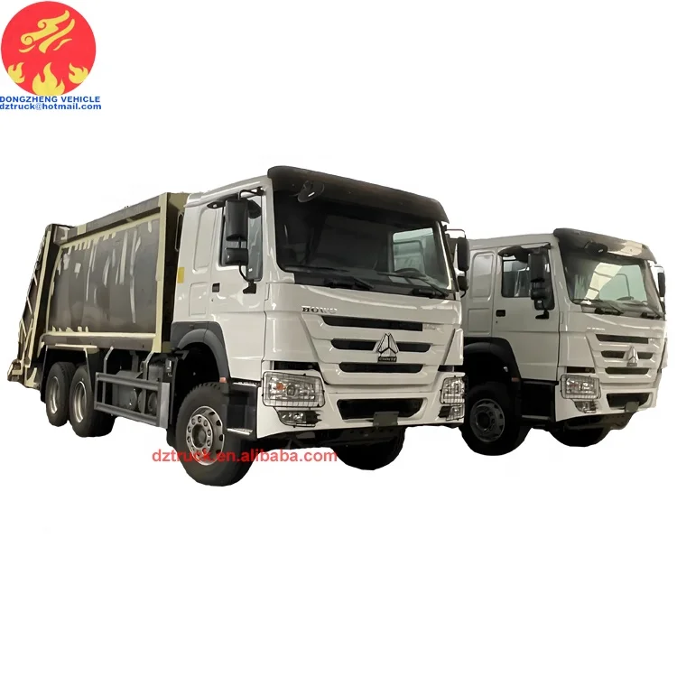 Sinotruck howo 16000L LHD 6X4  heavy duty compactor type dustcart for sale