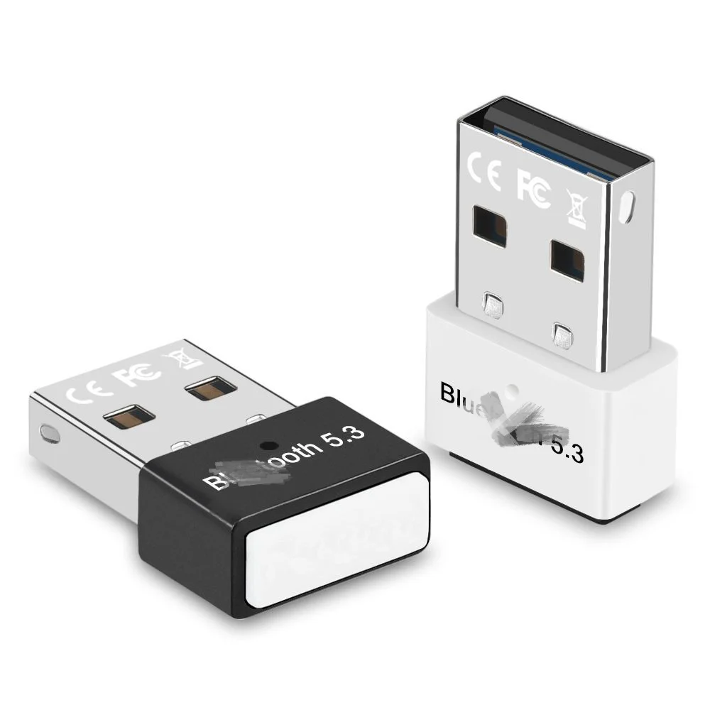 Multi color USB BT 5.3 Adapter for PC, Plug & Play BT BLE Dongle Receiver & Transmitter Supports Windows 11/10/8.1/7