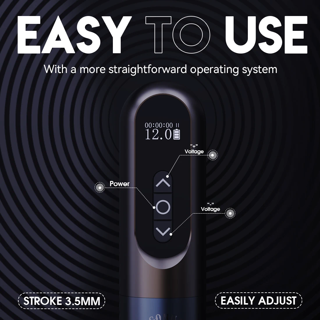 Dragonhawk High Quality 1000mAh Lithium Battery Wireless Tattoo Pen Machine Strokes 3.5 mm