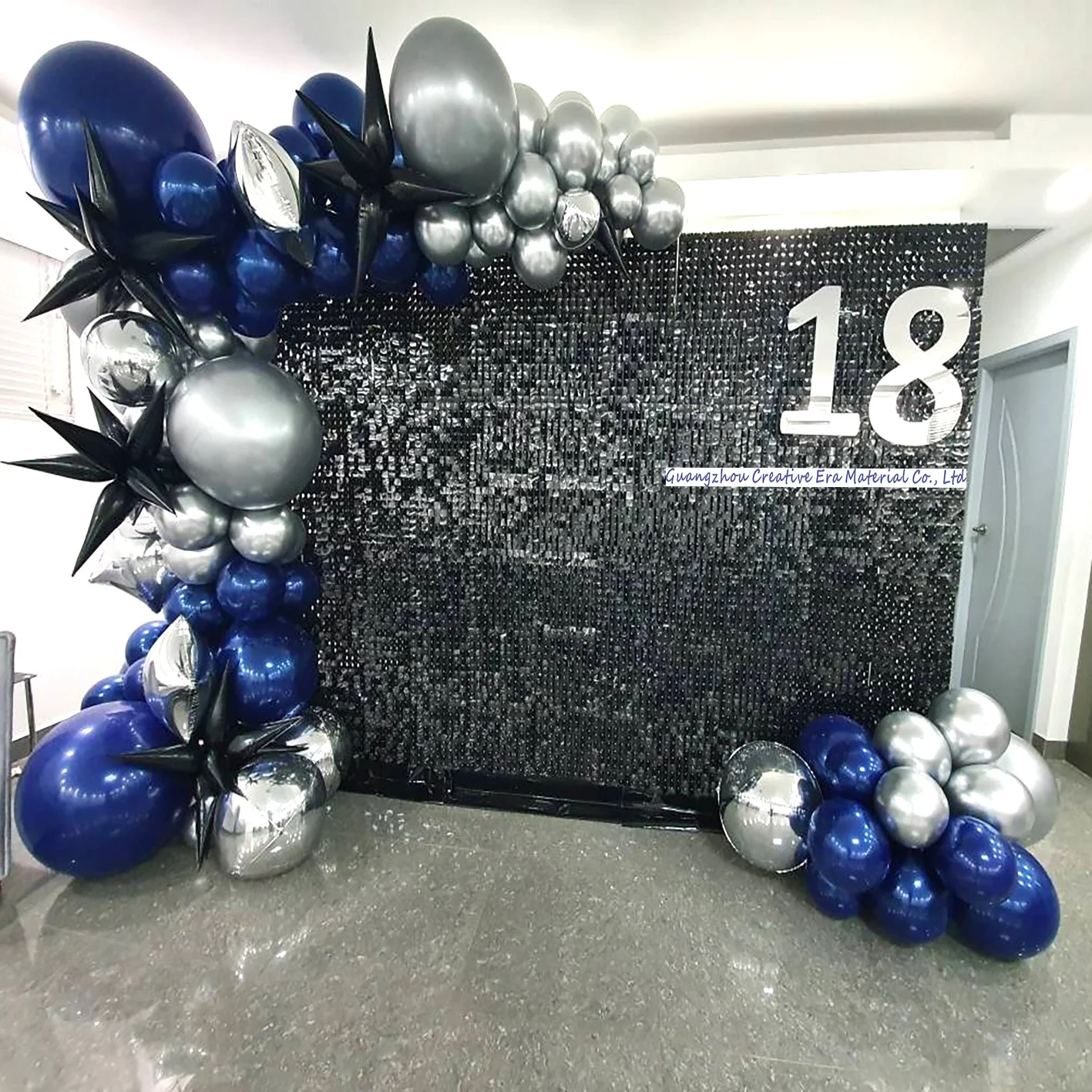 Shimmer bling bling 3d wall sequin board panel for backdrop of wedding birthday party decoration