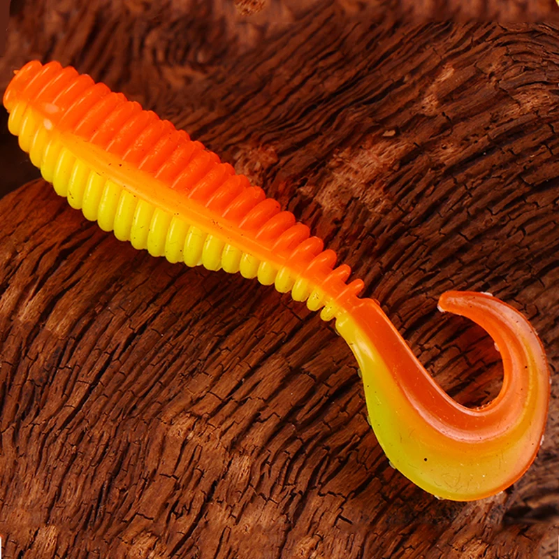 PVC Fishing Lures 6cm 8cm 10cm Soft Plastic Artificial Worm Bait Freshwater Saltwater Trout Lures Floating Design
