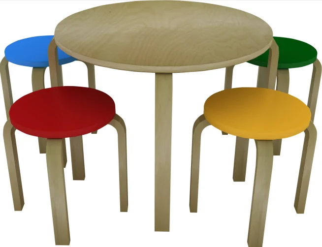 
Nashow LMMS-010 Cubby Mushroom Table & Stools kids table and chairs set Playroom decor activity wooden furniture 