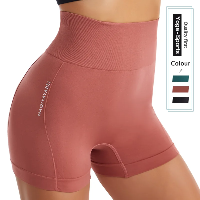 Wholesales Fitness Shorts Slim High Waist Hips Booty Biker Training Yoga Shorts Tights Running Sports Pants