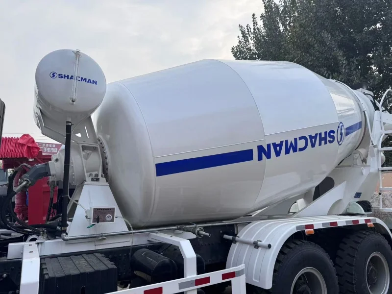 fast delivery SHACMAN used secondhand 6*4 concrete mixer truck cement mixer with spare parts