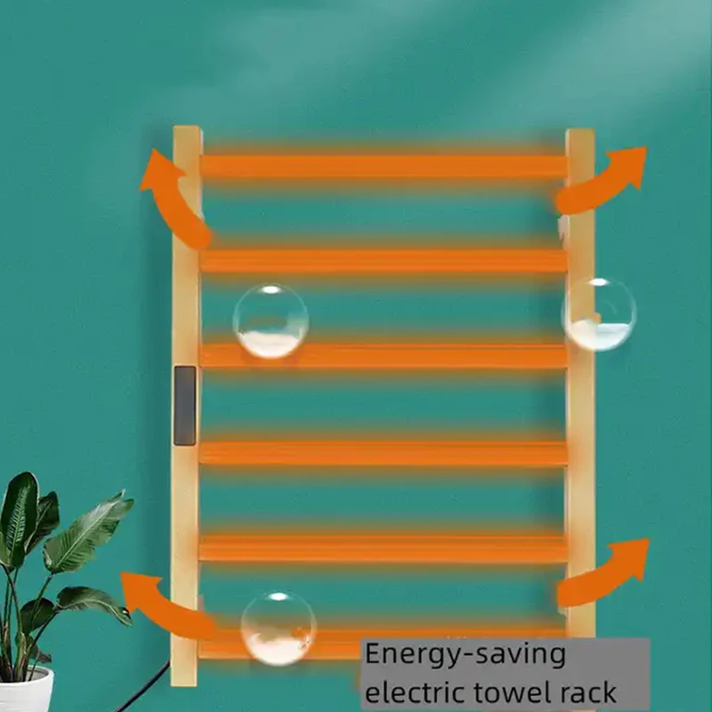 Smart Heated Towel Rail 304 Stainless Steel Wall Mounted Gold Electric Towel Rack Shelf heating Towel Warmer