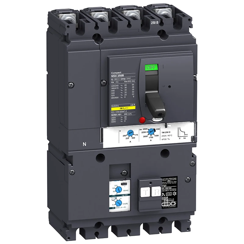 Выключатель LV431960 MCCB Vigi MH NSX250B TMD 250A 4p4d 25kA в литом корпусе