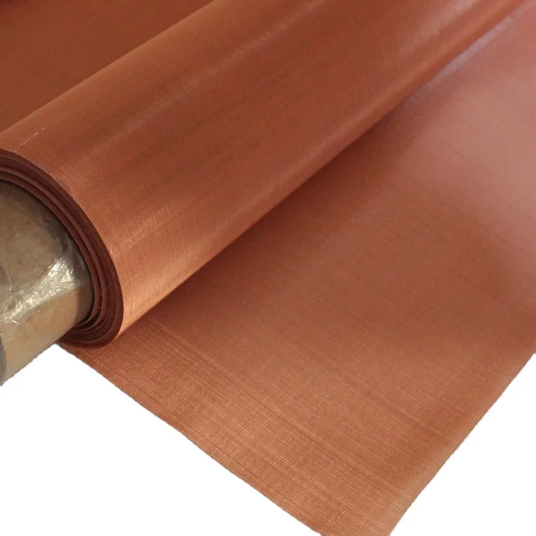 Китайский поставщик, ткань из красной меди, плетеная сетка, медный экран