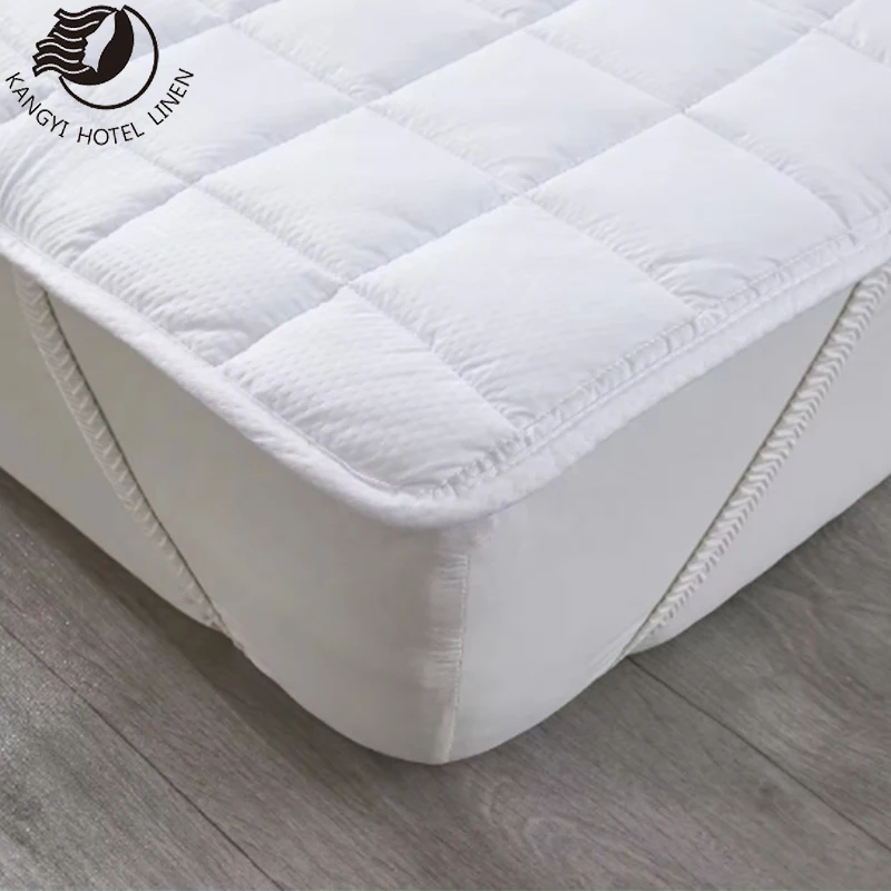 Sell On Line Soft Microfiber Fabric Mattress Pad Hotel With Zipper