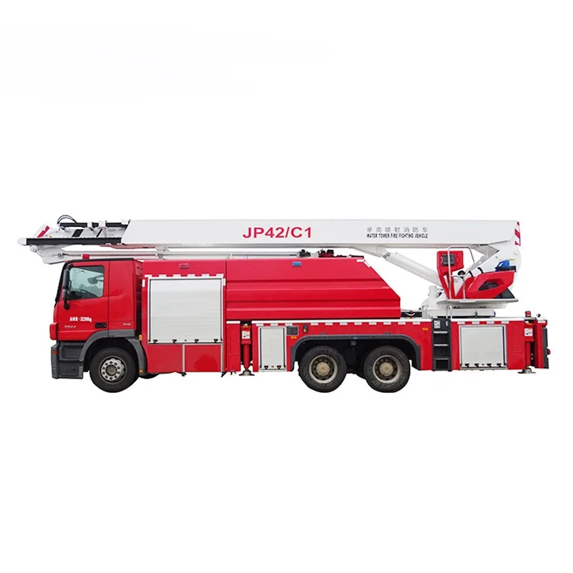  official 53m firefighting truck YT53M1 China aerial ladder fire with Benz chassis