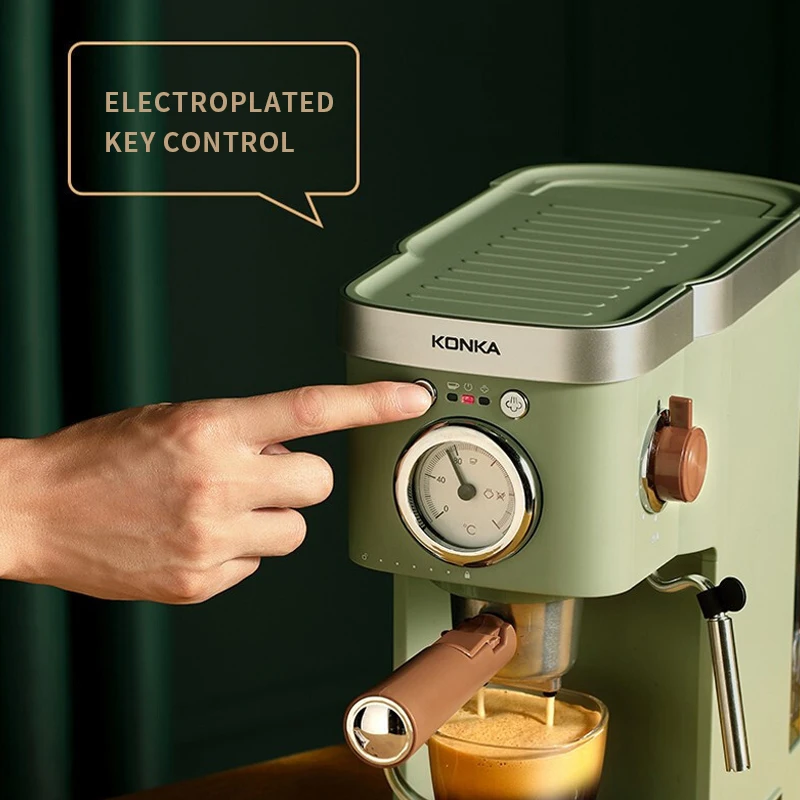 Konka new Italian semi-automatic coffee machine, commercial coffee machine household extraction steam milk foam