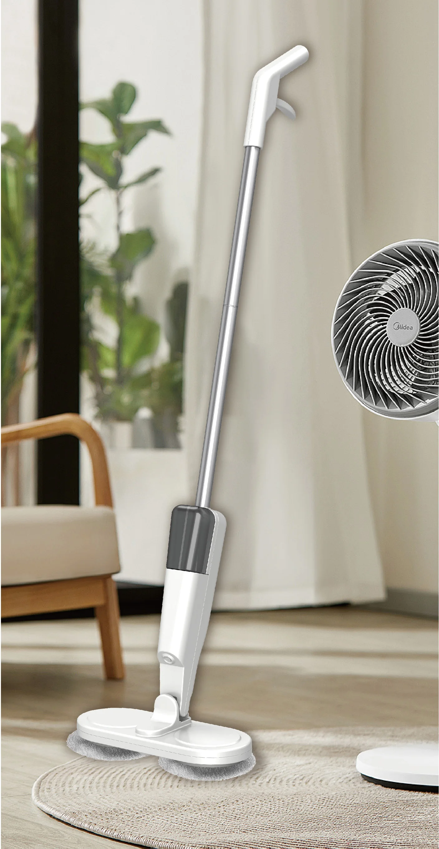 Новая Беспроводная электрическая двухколесная вращающаяся подметальная мойка встроенная умная бытовая швабра для мытья с коробкой воды