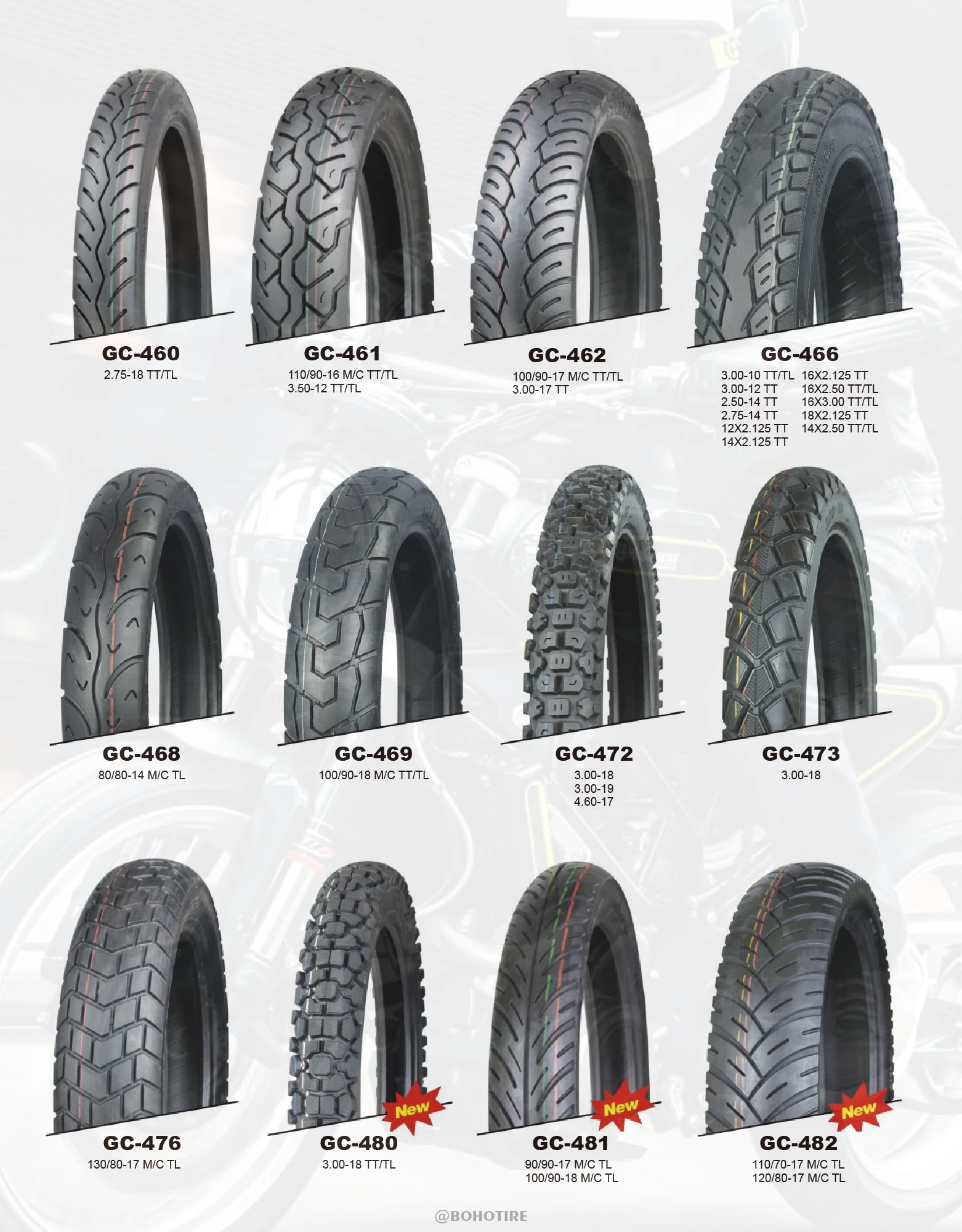Motorcycle Tires 205/30-12 TL Pattern GC495 ATV/UTV TIRES