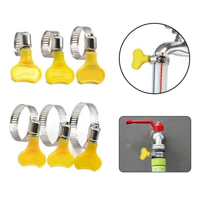 American style butterfly plastic key type adjustable handle turn key hose clamp