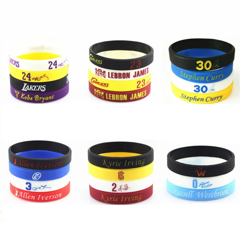 Basketball Silicone Wristbands Sport Bracelets for Kids Basketball Players Bracelets Men Fitness Bands