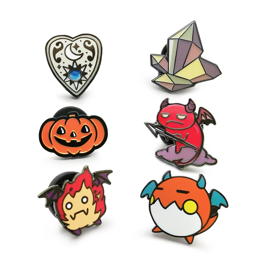 Custom design logo pikachu badge printing round tin button enamel pin set badges embroidered badge custom