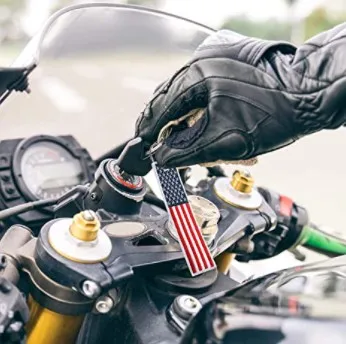 
Custom Multi Color American Flag Keychain Backpacks Luggage and Gifts Key Ring and Carabiner decoration woven label 