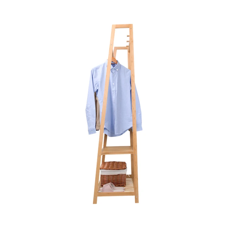 BAMBKIN clothes  wardrobes bedroom wooden coat rack stand bamboo coat racks