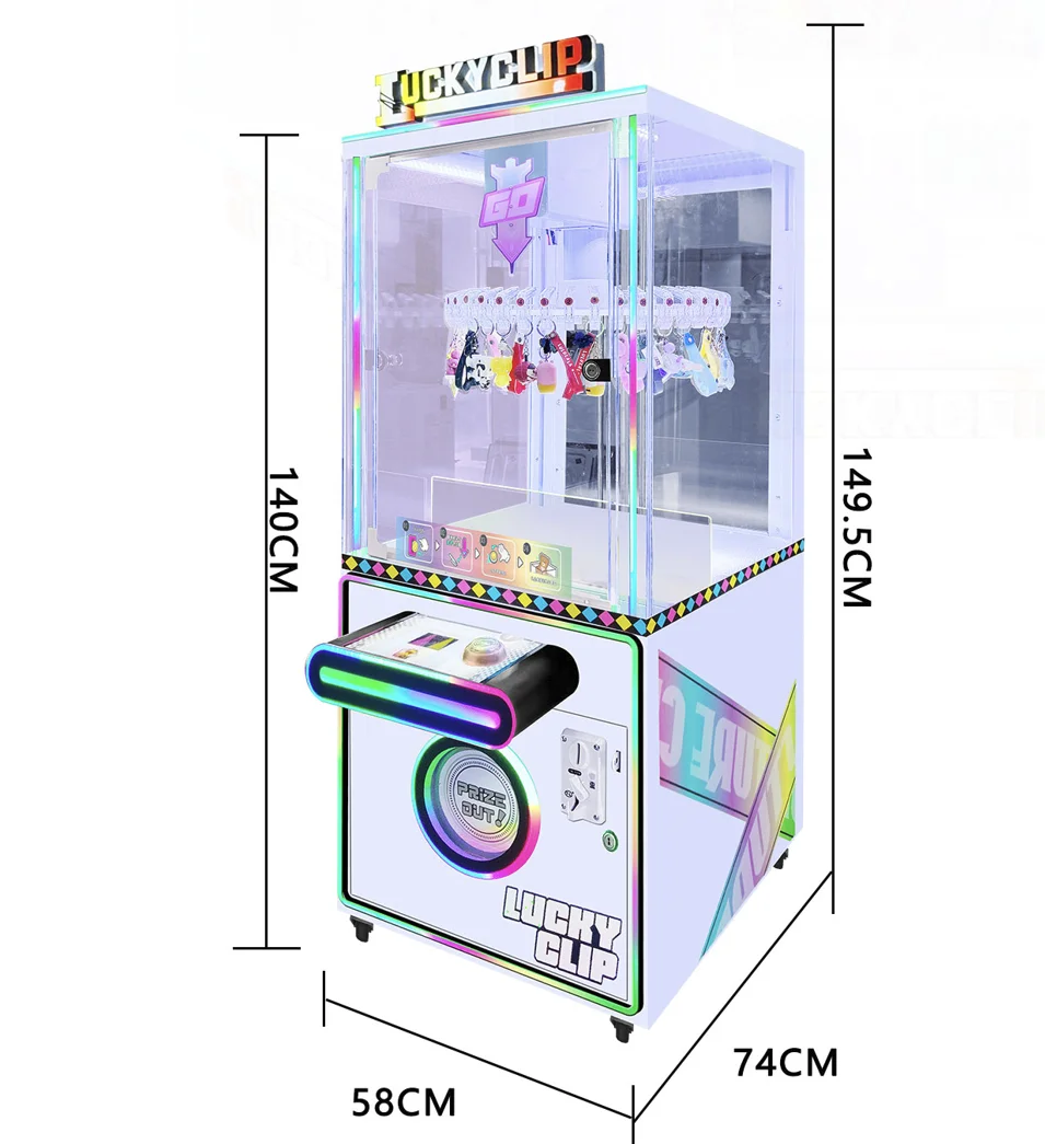 Mini Small Prize Vending Machine For Arcade Zone Coin Operated Quality Clip prize Gift Claw Machine Game