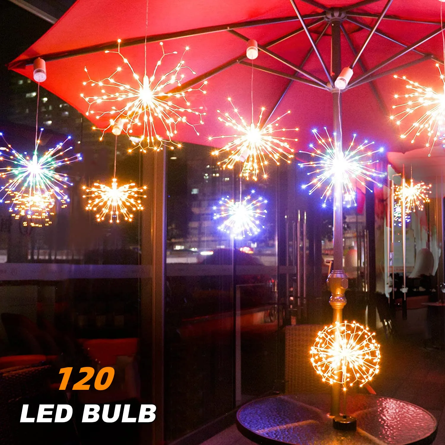 led Exploding starburst lights LED copper Wire fireworks lights christmas light