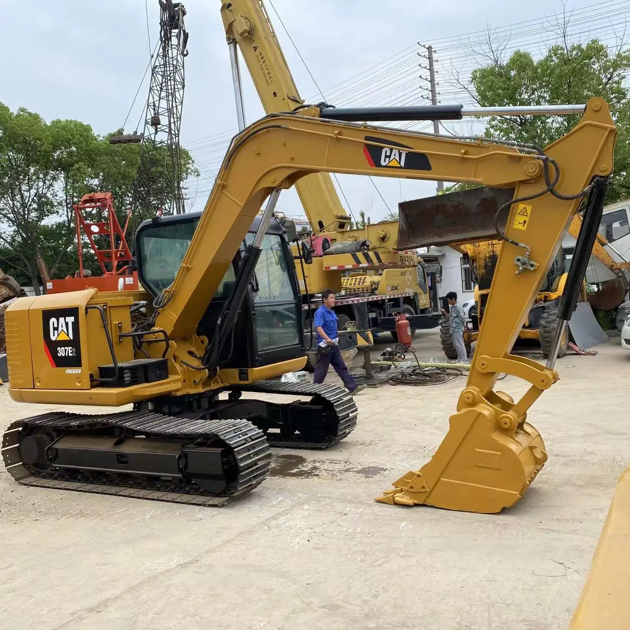 7Ton Used Caterpillar 307E2 Excavator 90% New Condition Construction Equipment Kawasaki PLC Included Pump Motor Sale