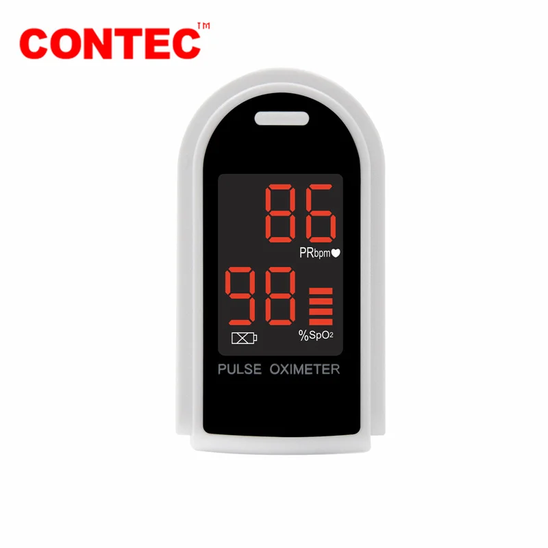 Светодиодный Пульсоксиметр Contec CMS50DL на кончик пальца датчик насыщения крови кислородом SPO2 пульсоксиметр ремешок