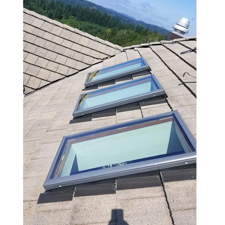 Hot Sale Waterproof Motorized Aluminium Glass Roof skylight Top Open Sky Celling Skylight Roof Window Skylight