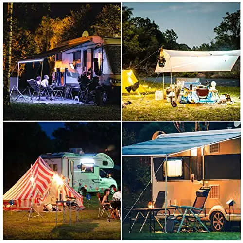 Aurora Dual Color Outdoor DC12V Waterproof LED Camping Strip Light Kit for RV Caravan Camper Tent Awning Lighting
