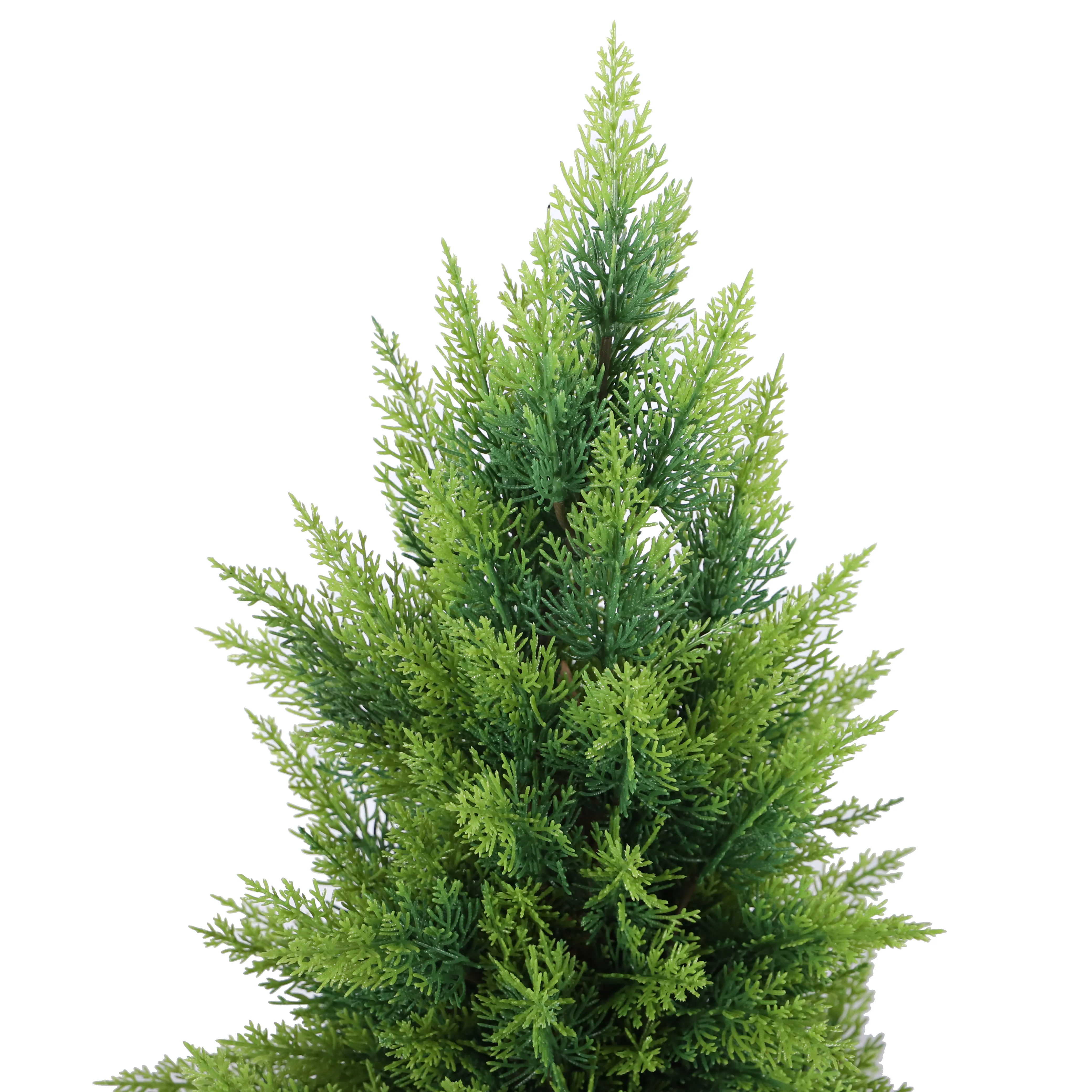 Decorative Dense Durable Natural 120cm Green Christmas Tree Artificial Cedar Topiary Plant for Outdoor Front Porch