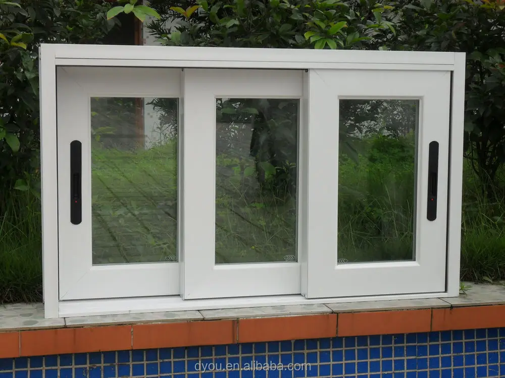 DY Aluminium Balcony 3 Panes Length Window With  Tempered Glass
