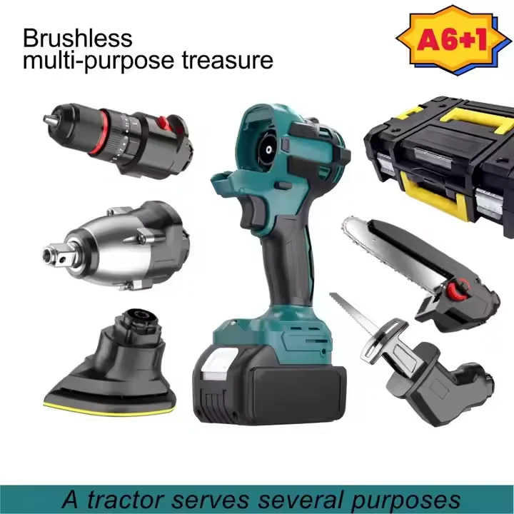 Brushless lithium multi-purpose multi-functional rechargeable power tools set home tool set lithium universal