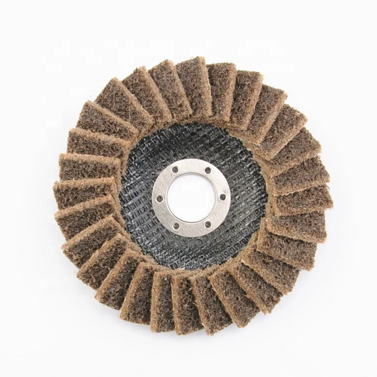 Wholesale abrasive tools fiberglass backing 125mm flap wheel non woven flap disc